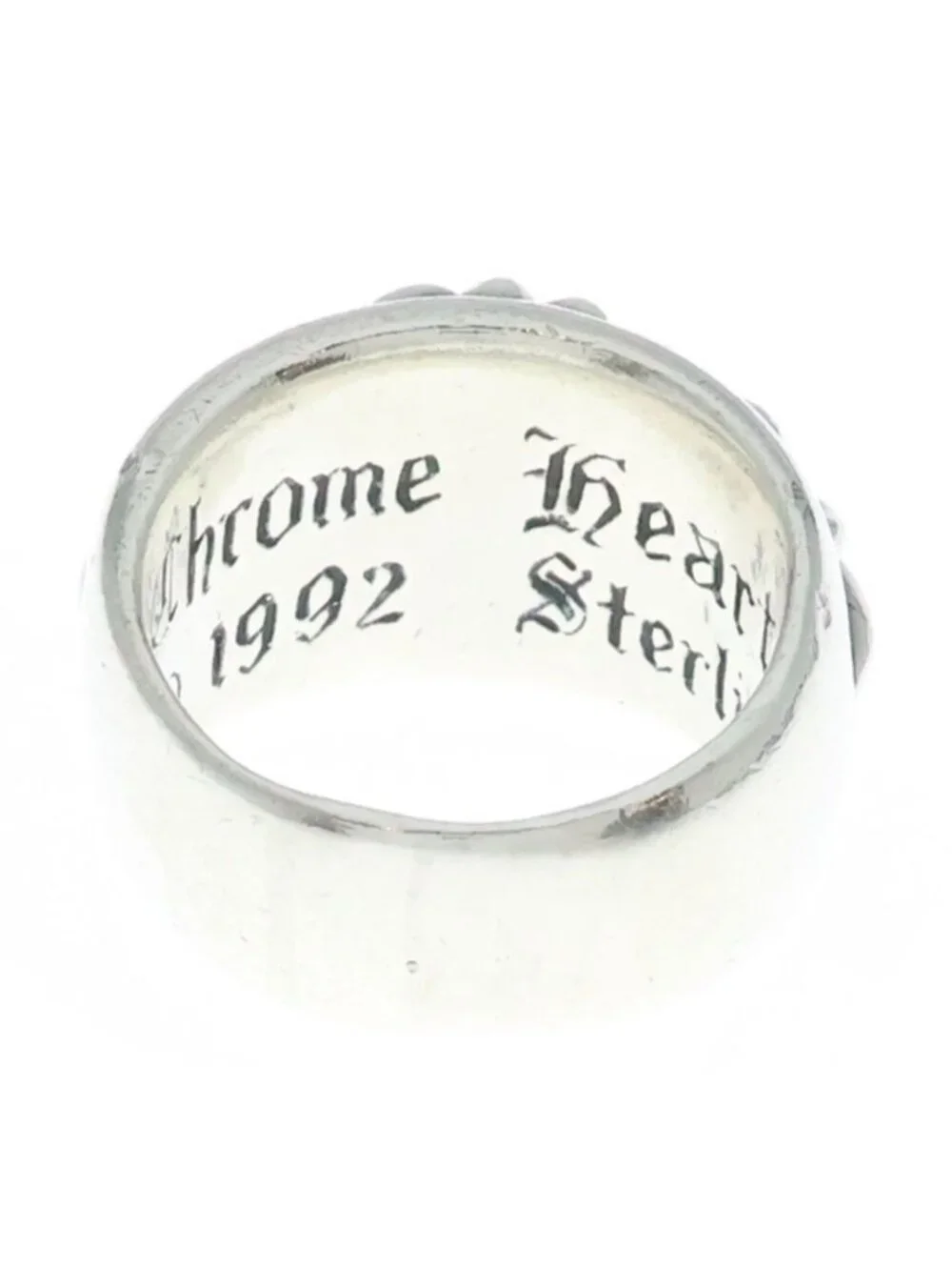 Chrome Hearts Flrl Crs Floral Cross Ring Silver